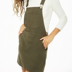 Forever 21 Olive Green Pinafore